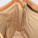 CELINE Macadam Canvas Shoulder Bag PVC Beige Gold Auth 130820-21