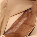 CELINE Macadam Canvas Shoulder Bag PVC Beige Gold Auth 130820-11