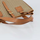 CELINE Macadam Canvas Shoulder Bag PVC Beige Gold Auth 130820-7