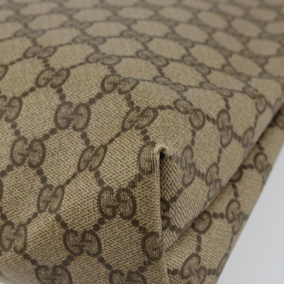 GUCCI GG Supreme Web Sherry Line Tote Bag PVC Beige Gold 89 02 003 Auth 130821