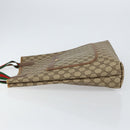 GUCCI GG Supreme Web Sherry Line Tote Bag PVC Beige Gold 89 02 003 Auth 130821-4