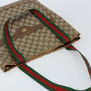 GUCCI GG Supreme Web Sherry Line Tote Bag PVC Beige Gold 89 02 003 Auth 130821-6
