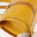 Burberrys Shoulder Bag Leather Yellow Gold Auth 130822-9
