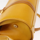 Burberrys Shoulder Bag Leather Yellow Gold Auth 130822-15