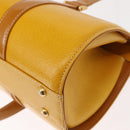 Burberrys Shoulder Bag Leather Yellow Gold Auth 130822-16