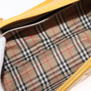 Burberrys Shoulder Bag Leather Yellow Gold Auth 130822-12