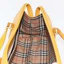 Burberrys Shoulder Bag Leather Yellow Gold Auth 130822-17