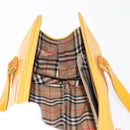 Burberrys Shoulder Bag Leather Yellow Gold Auth 130822-18