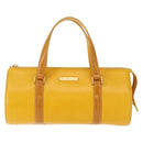 Burberrys Shoulder Bag Leather Yellow Gold Auth 130822-13