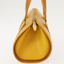 Burberrys Shoulder Bag Leather Yellow Gold Auth 130822-4