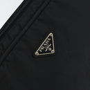 PRADA Hand Bag Nylon Black Silver Auth 130824-18