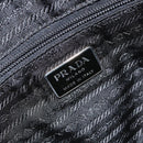 PRADA Hand Bag Nylon Black Silver Auth 130824-21