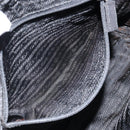 PRADA Hand Bag Nylon Black Silver Auth 130824-25