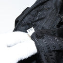 PRADA Hand Bag Nylon Black Silver Auth 130824-11