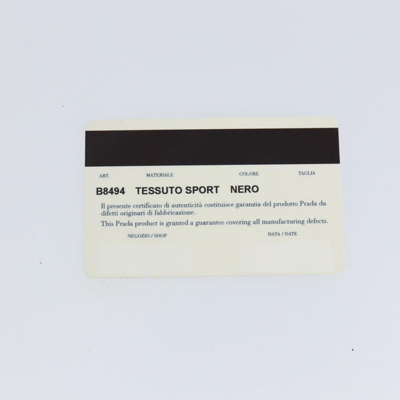 PRADA Hand Bag Nylon Black Silver Auth 130824