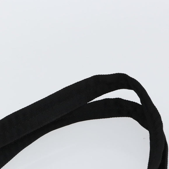 PRADA Hand Bag Nylon Black Silver Auth 130824