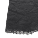 CHANEL Scarf Cashmere Black CC Auth 130826M-12