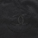 CHANEL Scarf Cashmere Black CC Auth 130826M-4