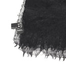 CHANEL Scarf Cashmere Black CC Auth 130826M-5