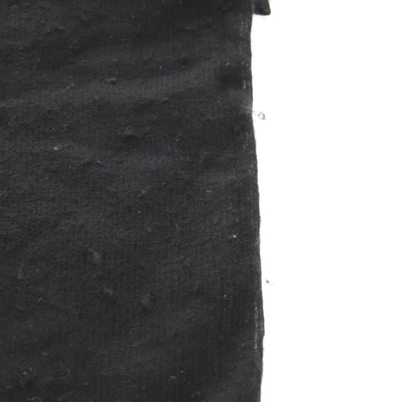 CHANEL Scarf Cashmere Black CC Auth 130826M