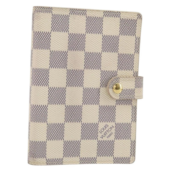 LOUIS VUITTON Damier Azur Agenda PM Day Planner Cover R20706 LV Auth 130831