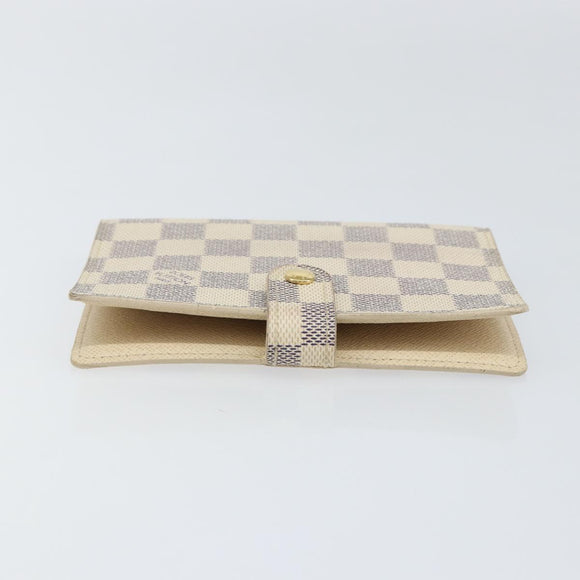 LOUIS VUITTON Damier Azur Agenda PM Day Planner Cover R20706 LV Auth 130831