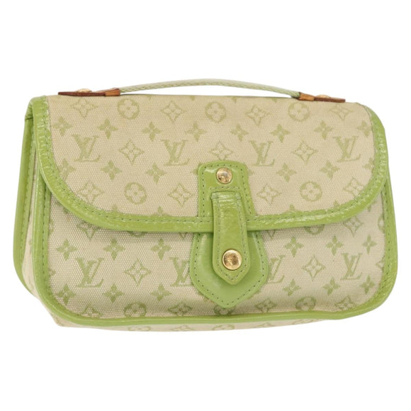 LOUIS VUITTON Mini Mini Trousse Marie Kate Pouch Almond Green M92935 Auth 130833