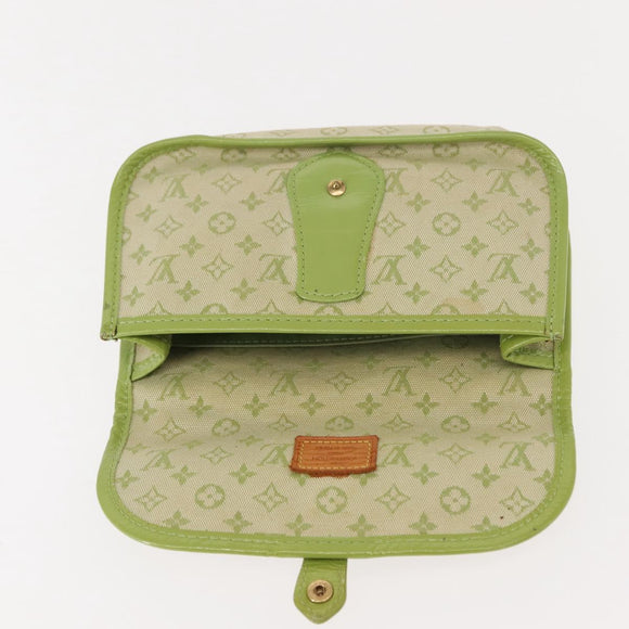 LOUIS VUITTON Mini Mini Trousse Marie Kate Pouch Almond Green M92935 Auth 130833A