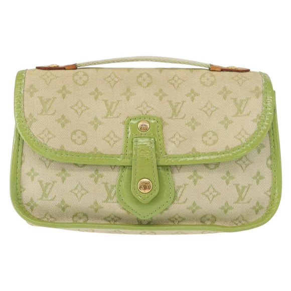 LOUIS VUITTON Mini Mini Trousse Marie Kate Pouch Almond Green M92935 Auth 130833