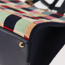 Salvatore Ferragamo Hand Bag Canvas 2way Multicolor Gold Auth 130836V-19