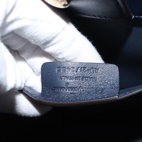 Salvatore Ferragamo Hand Bag Canvas 2way Multicolor Gold Auth 130836V