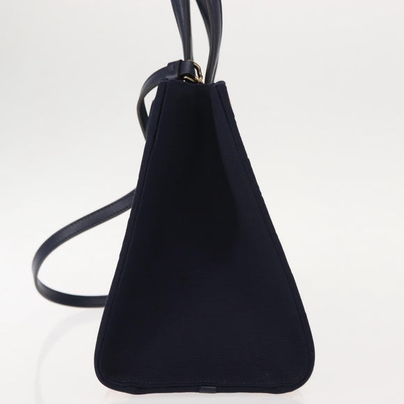 Salvatore Ferragamo Hand Bag Canvas 2way Multicolor Gold Auth 130836V