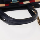 Salvatore Ferragamo Hand Bag Canvas 2way Multicolor Gold Auth 130836V-7