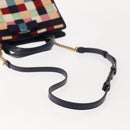 Salvatore Ferragamo Hand Bag Canvas 2way Multicolor Gold Auth 130836V-8