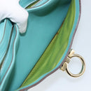 Salvatore Ferragamo Gancini Bag Leather Turquoise Blue Gold Auth 130837V-23