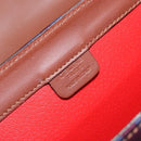 CELINE Shoulder Bag Canvas Multicolor Gold Auth 130839V-19