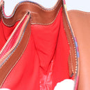 CELINE Shoulder Bag Canvas Multicolor Gold Auth 130839V-21