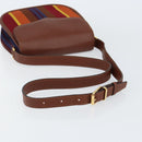 CELINE Shoulder Bag Canvas Multicolor Gold Auth 130839V-7