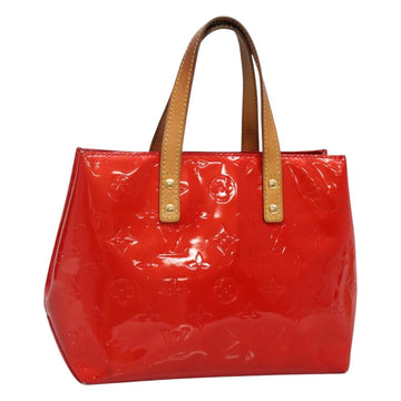 LOUIS VUITTON Monogram Vernis Reade PM Hand Bag Red Rouge M91088 LV Auth 130850