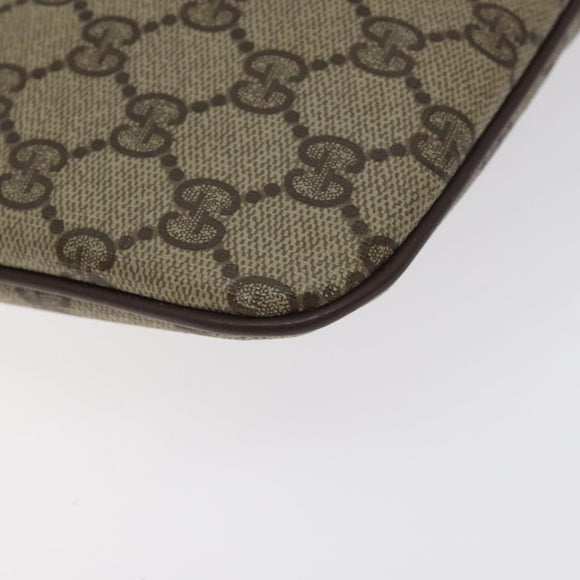 GUCCI GG Supreme Web Sherry Line Shoulder Bag PVC Beige 904 02 047 Auth 130857