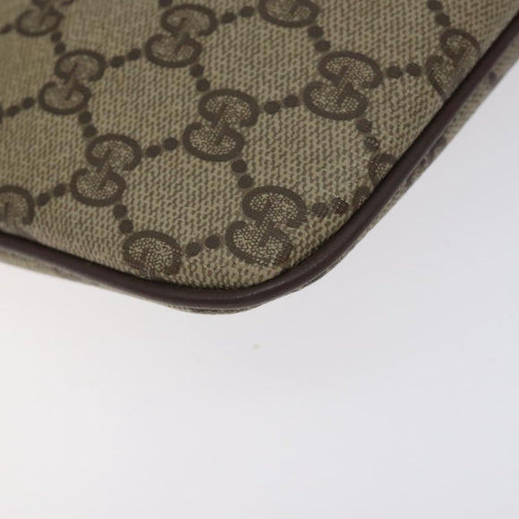 GUCCI GG Supreme Web Sherry Line Shoulder Bag PVC Beige 904 02 047 Auth 130857