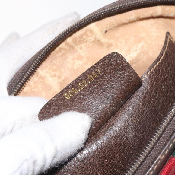 GUCCI GG Supreme Web Sherry Line Shoulder Bag PVC Beige 904 02 047 Auth 130857