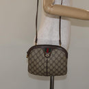 GUCCI GG Supreme Web Sherry Line Shoulder Bag PVC Beige 904 02 047 Auth 130857-22