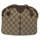 GUCCI GG Supreme Web Sherry Line Shoulder Bag PVC Beige 904 02 047 Auth 130857-2