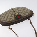 GUCCI GG Supreme Web Sherry Line Shoulder Bag PVC Beige 904 02 047 Auth 130857-6