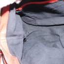 BURBERRY Nova Check Hand Bag Canvas 2way Beige Orange gold Auth 130859-18