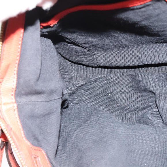 BURBERRY Nova Check Hand Bag Canvas 2way Beige Orange gold Auth 130859