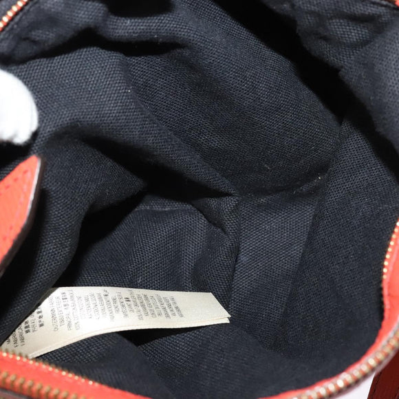 BURBERRY Nova Check Hand Bag Canvas 2way Beige Orange gold Auth 130859