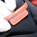 BURBERRY Nova Check Hand Bag Canvas 2way Beige Orange gold Auth 130859-21