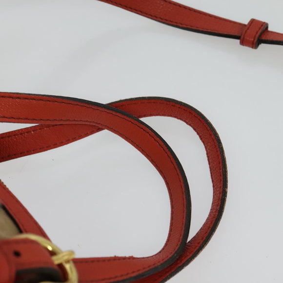 BURBERRY Nova Check Hand Bag Canvas 2way Beige Orange gold Auth 130859